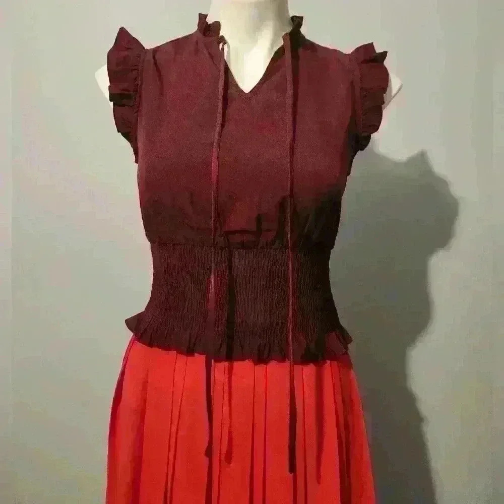 Burgandy top
